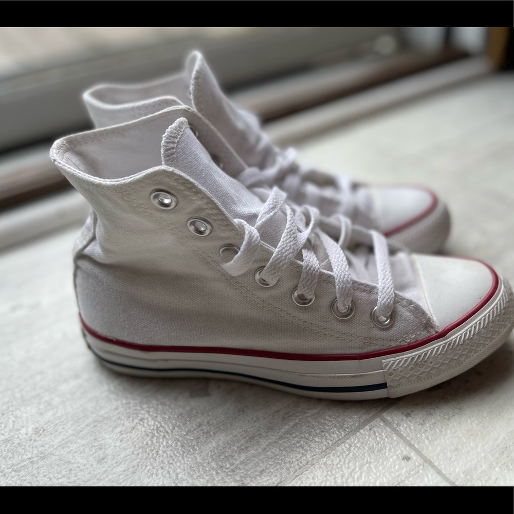White Converse High-Tops